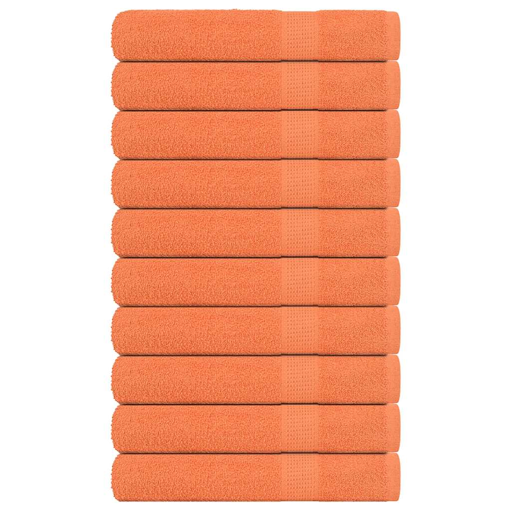 Serviettes De Visage 4 Pcs 360 G/M² 100% Coton Orange