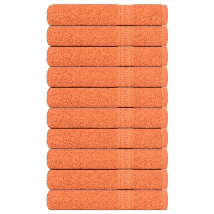 Serviettes De Visage 4 Pcs 360 G/M² 100% Coton Orange