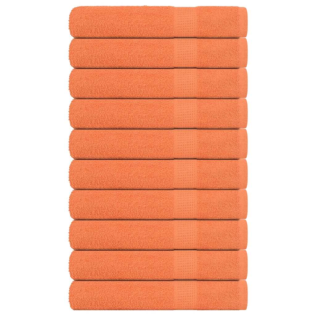 Serviettes De Visage 4 Pcs 360 G/M² 100% Coton Orange