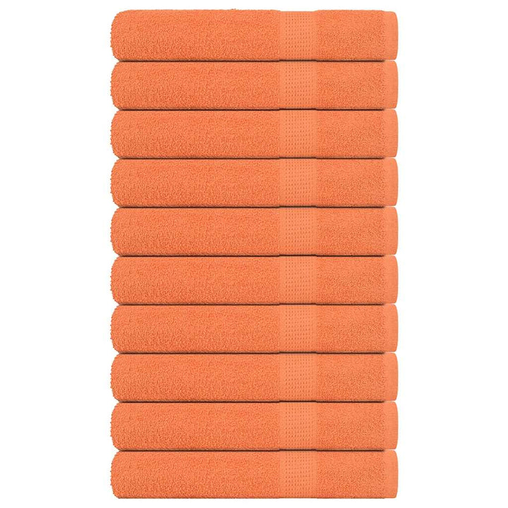 Serviettes De Visage 4 Pcs 360 G/M² 100% Coton Orange