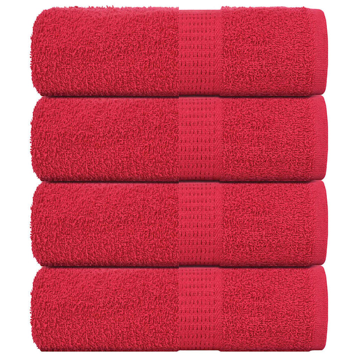 Serviettes 4 Pcs 360 G/M² 100% Coton Rouge
