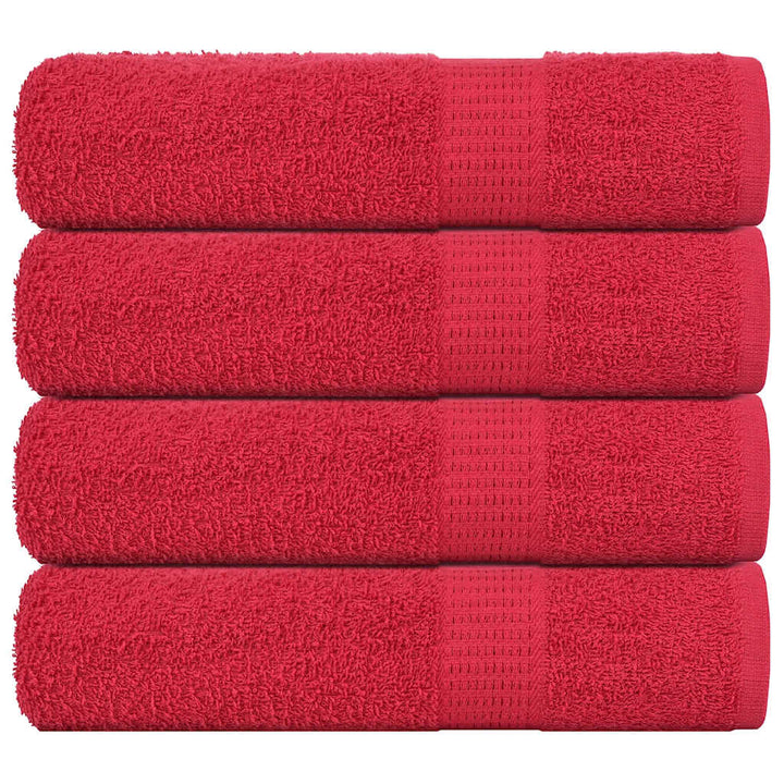Serviettes 4 Pcs 360 G/M² 100% Coton Rouge