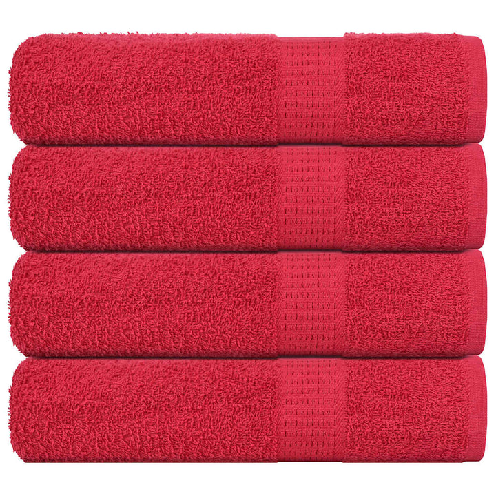 Serviettes 4 Pcs 360 G/M² 100% Coton Rouge