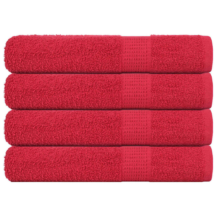 Serviettes 4 Pcs 360 G/M² 100% Coton Rouge