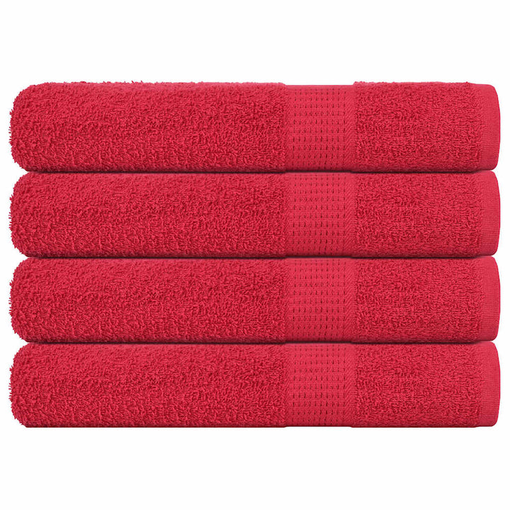Serviettes 4 Pcs 360 G/M² 100% Coton Rouge