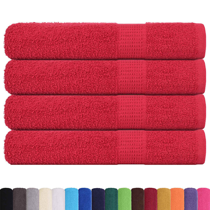 Serviettes 4 Pcs 360 G/M² 100% Coton Rouge