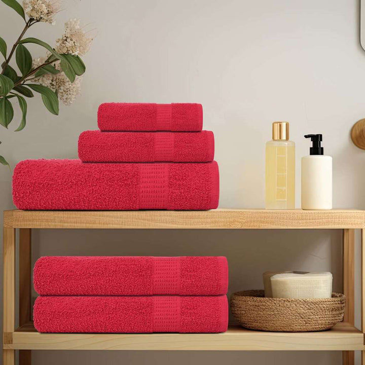 Serviettes 4 Pcs 360 G/M² 100% Coton Rouge