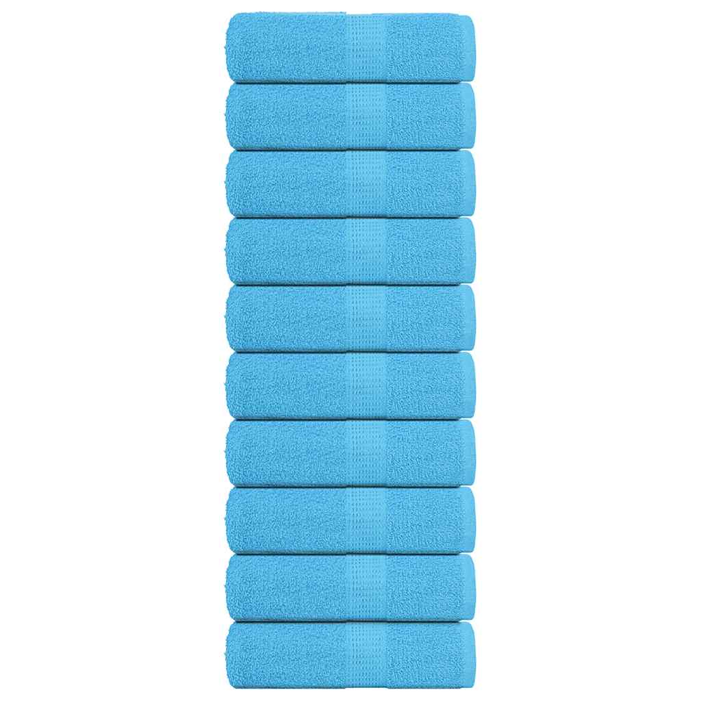 Serviettes De Bain 10Pcs 100X150Cm 360G/M² 100% Coton Turquoise