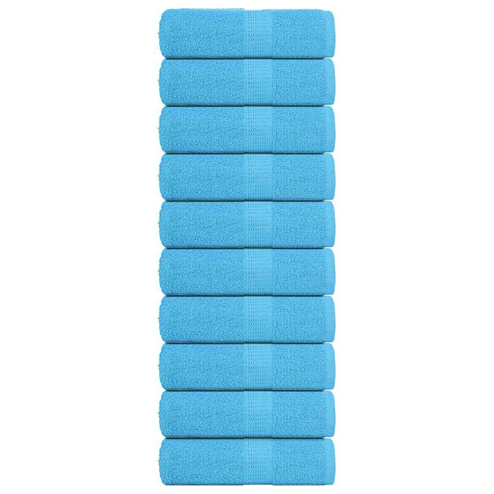 Serviettes De Bain 10Pcs 100X150Cm 360G/M² 100% Coton Turquoise