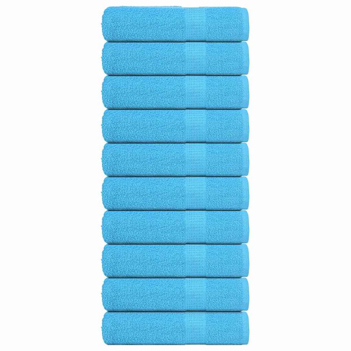 Serviettes De Bain 10Pcs 100X150Cm 360G/M² 100% Coton Turquoise