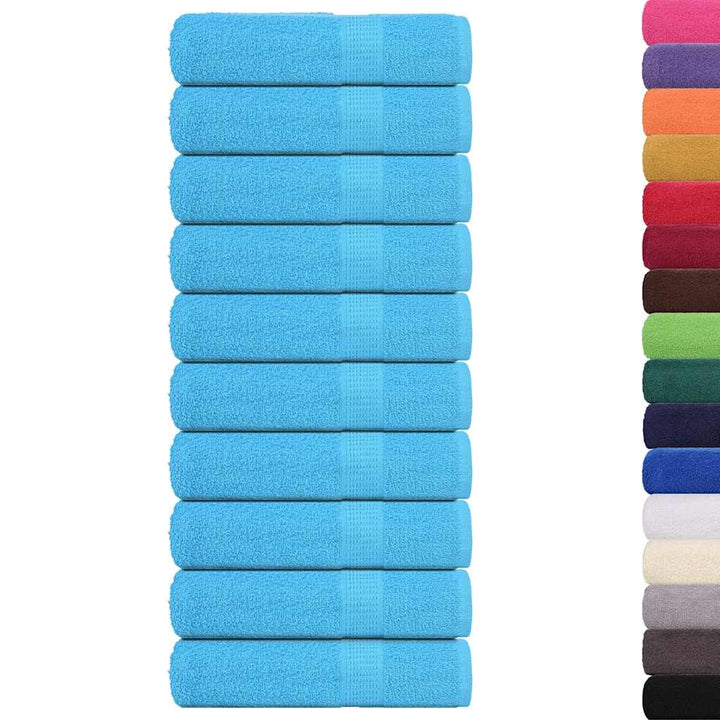 Serviettes De Bain 10Pcs 100X150Cm 360G/M² 100% Coton Turquoise
