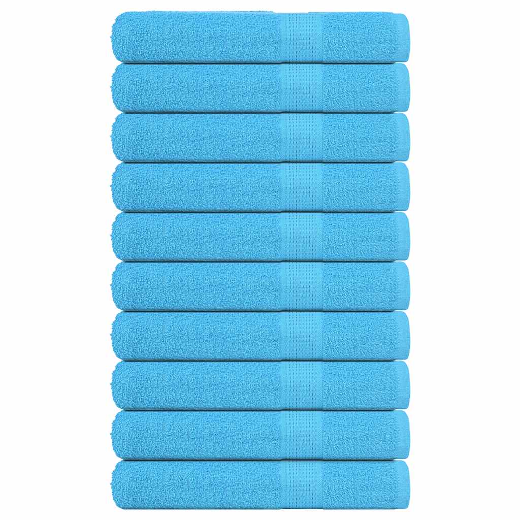 Serviettes De Bain 10Pcs 100X150Cm 360G/M² 100% Coton Turquoise