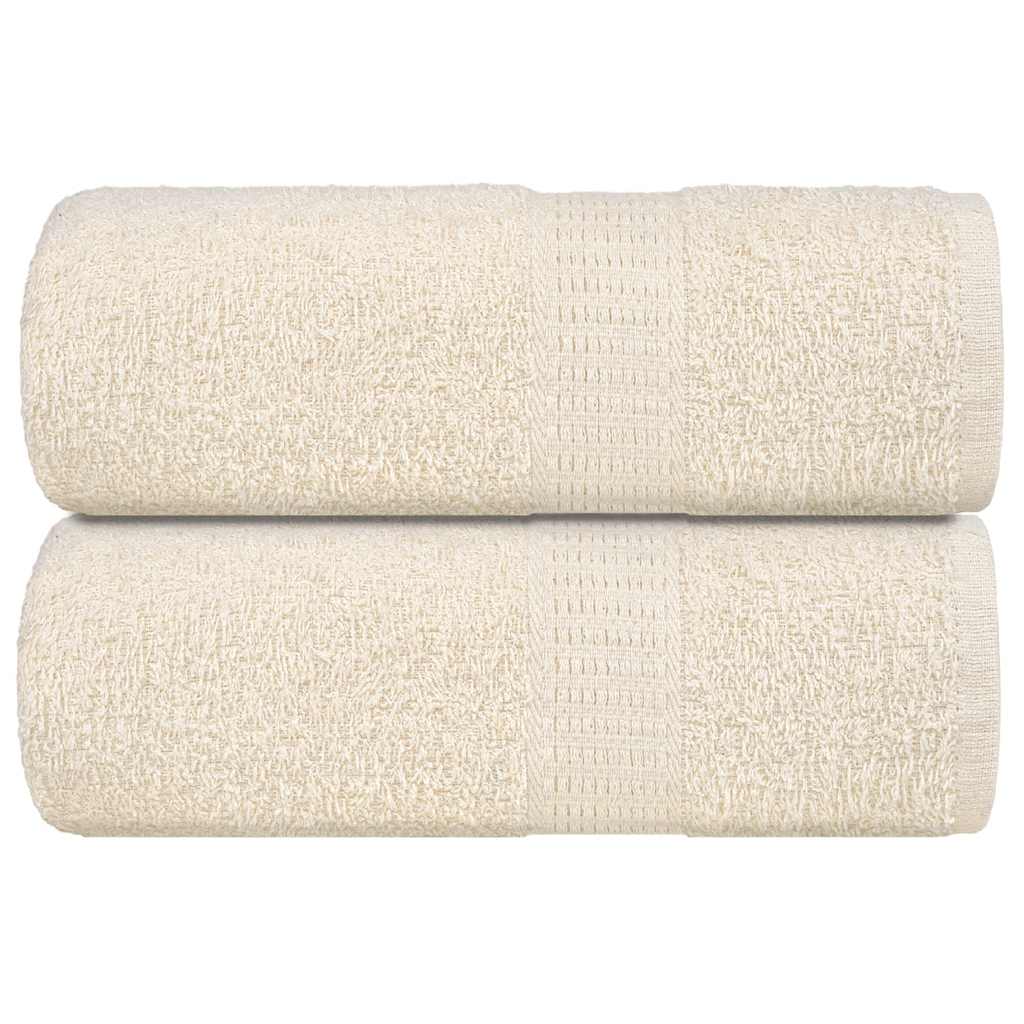 Serviettes De Visage 2 Pcs 360 G/M² 100% Coton Crème