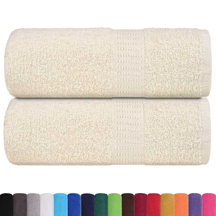 Serviettes De Visage 2 Pcs 360 G/M² 100% Coton Crème