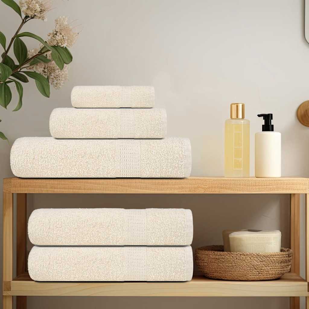 Serviettes De Visage 2 Pcs 360 G/M² 100% Coton Crème