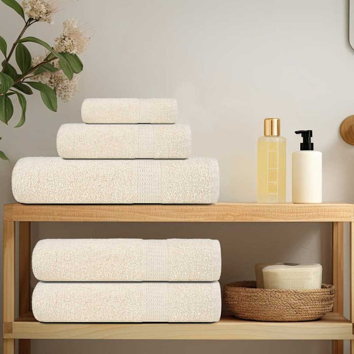 Serviettes De Visage 2 Pcs 360 G/M² 100% Coton Crème