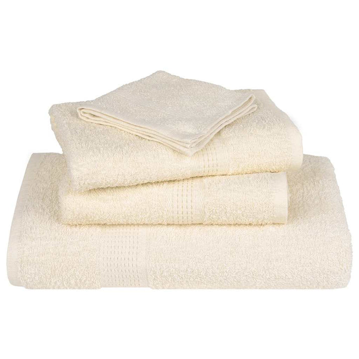 Serviettes De Visage 2 Pcs 360 G/M² 100% Coton Crème
