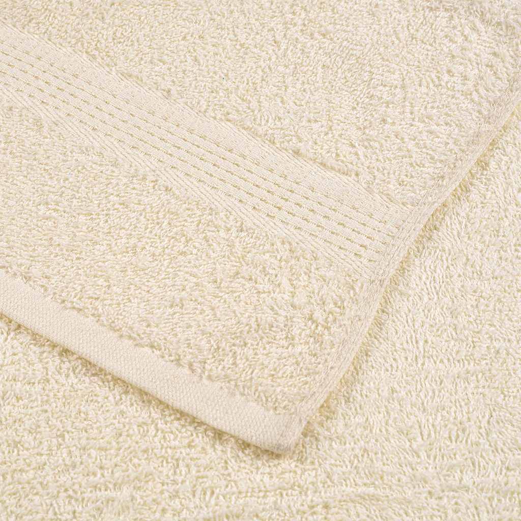 Serviettes De Visage 2 Pcs 360 G/M² 100% Coton Crème