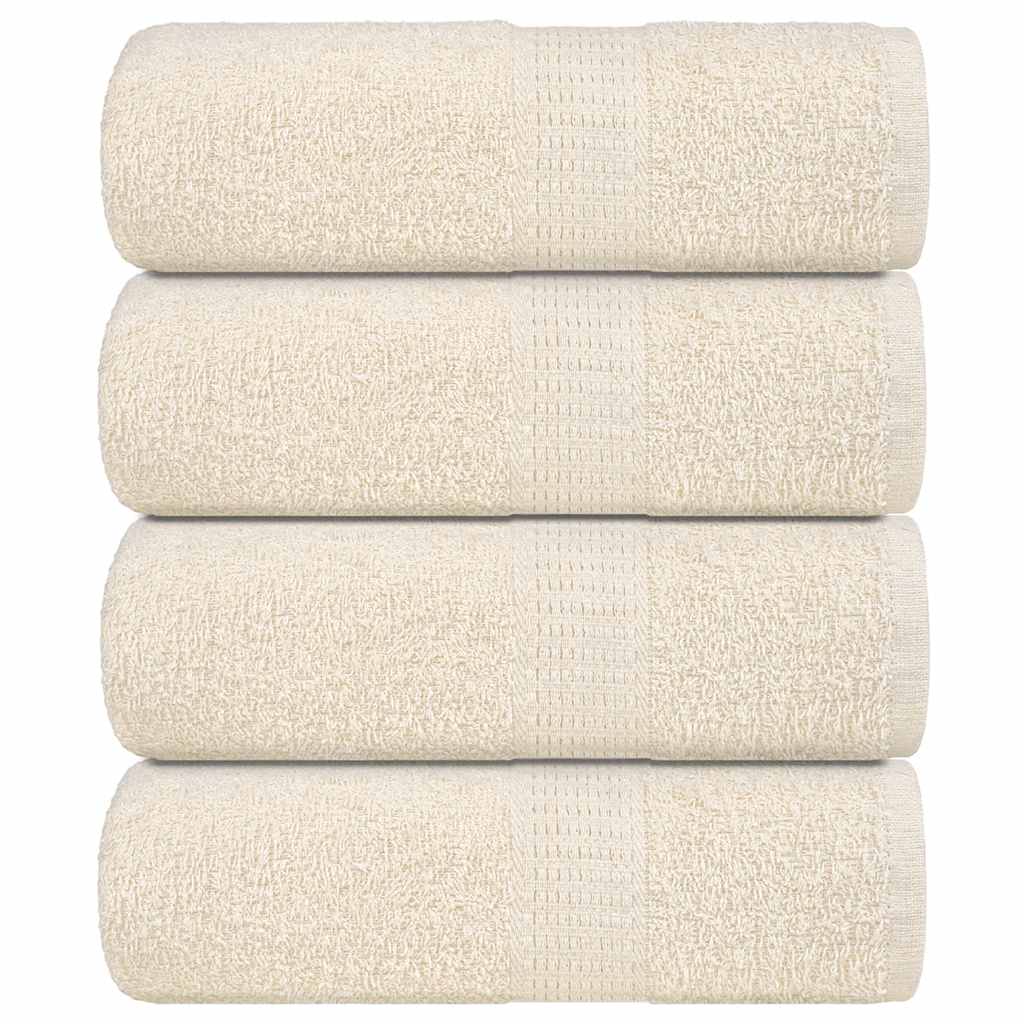Serviettes De Visage 2 Pcs 360 G/M² 100% Coton Crème