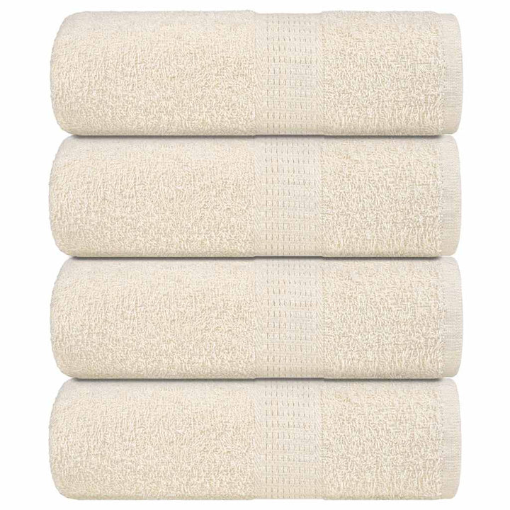 Serviettes De Visage 2 Pcs 360 G/M² 100% Coton Crème