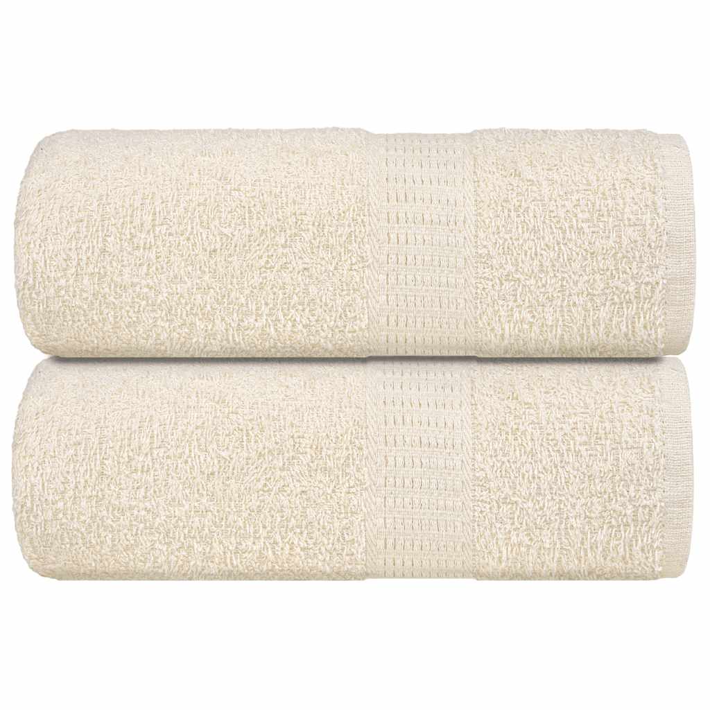 Serviettes De Visage 2 Pcs 360 G/M² 100% Coton Crème