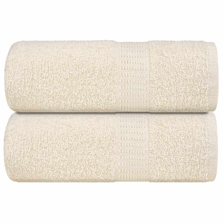 Serviettes De Visage 2 Pcs 360 G/M² 100% Coton Crème