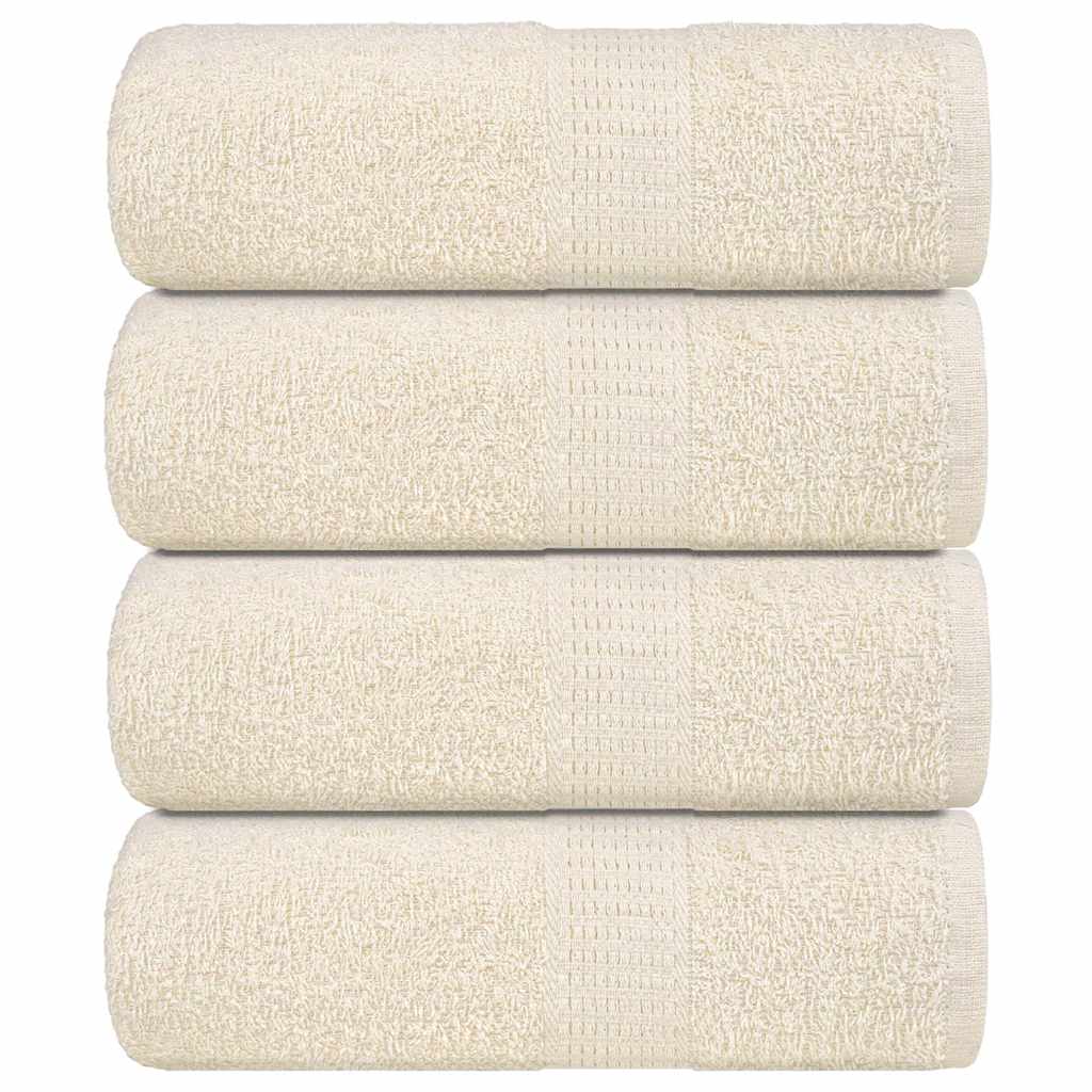 Serviettes De Visage 2 Pcs 360 G/M² 100% Coton Crème