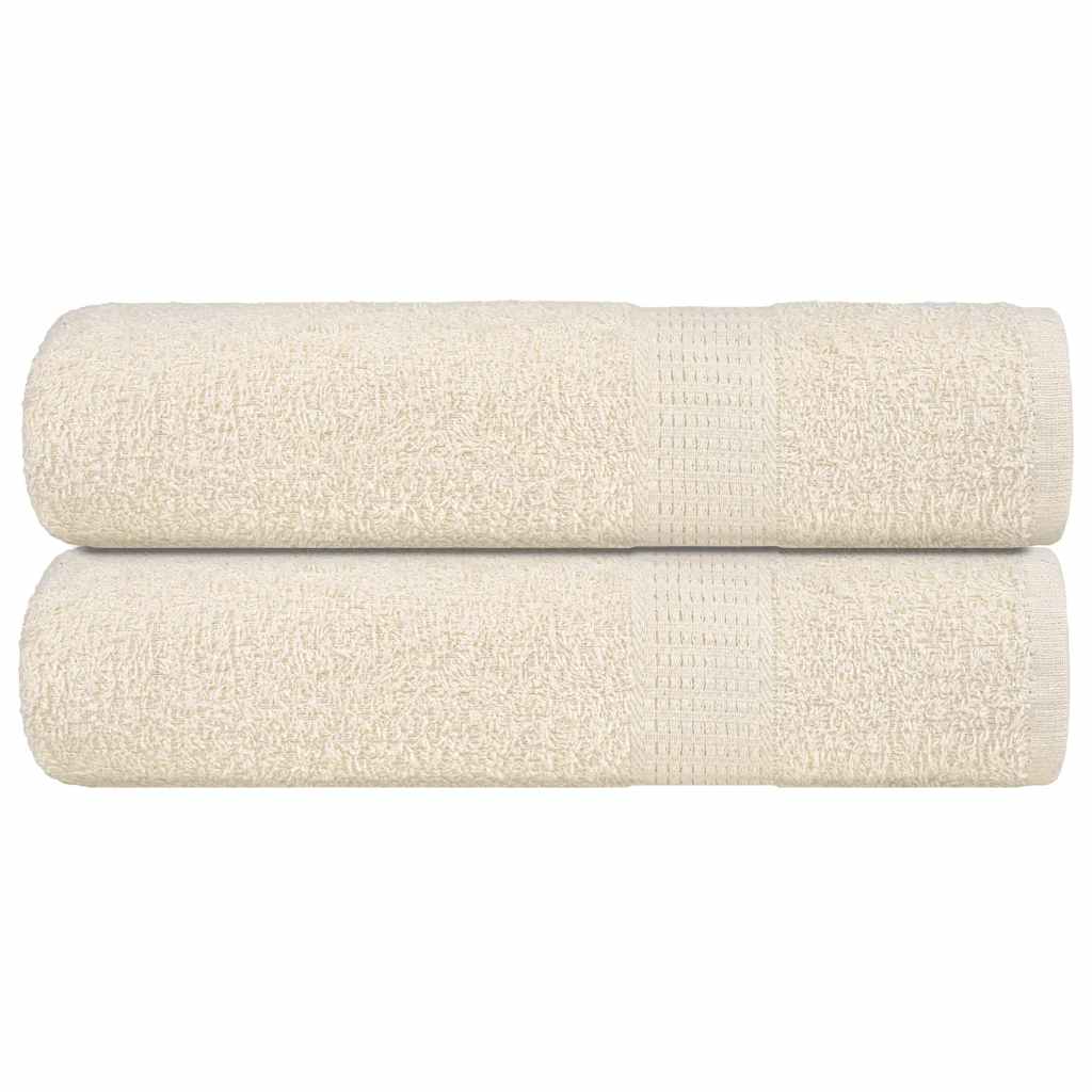 Serviettes De Visage 2 Pcs 360 G/M² 100% Coton Crème