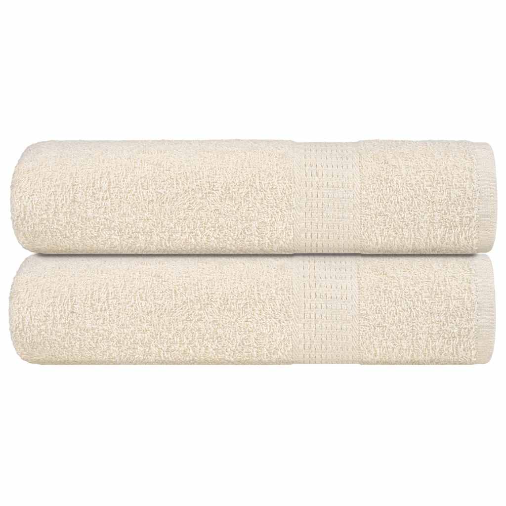 Serviettes De Visage 2 Pcs 360 G/M² 100% Coton Crème