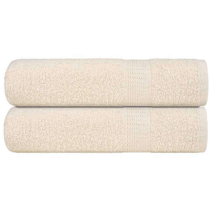 Serviettes De Visage 2 Pcs 360 G/M² 100% Coton Crème