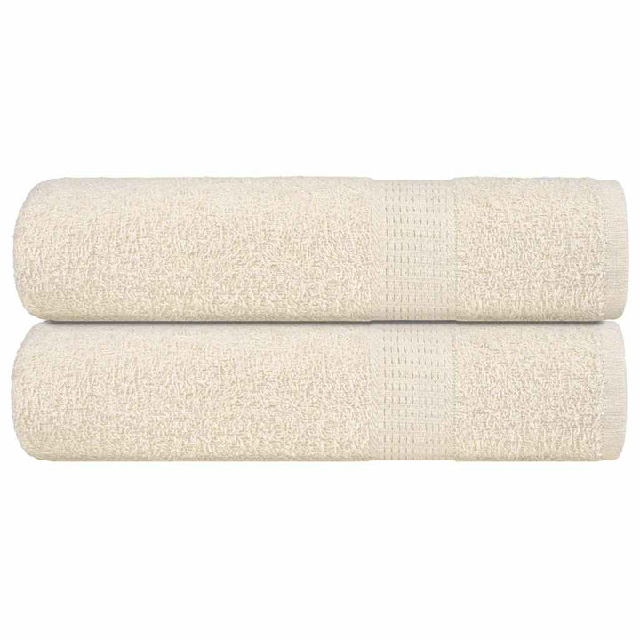 Serviettes De Visage 2 Pcs 360 G/M² 100% Coton Crème
