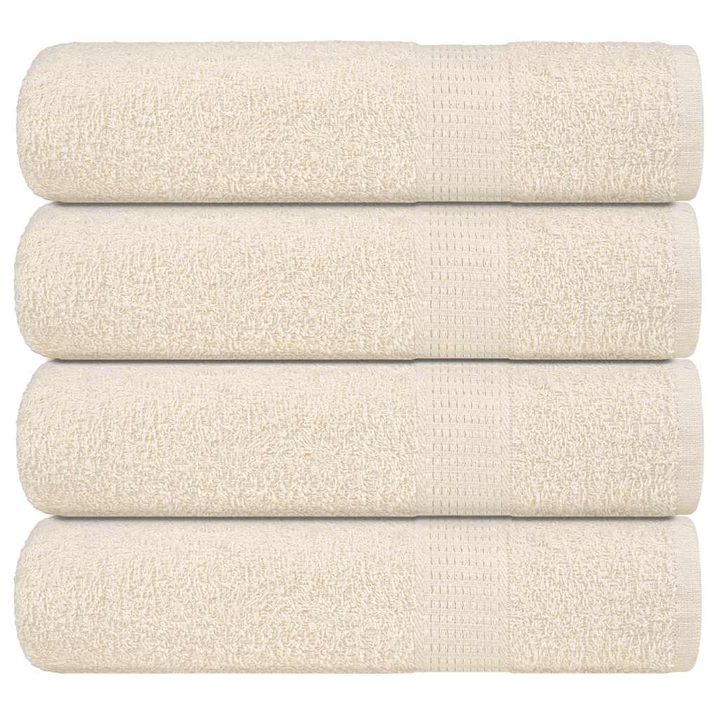 Serviettes De Visage 2 Pcs 360 G/M² 100% Coton Crème