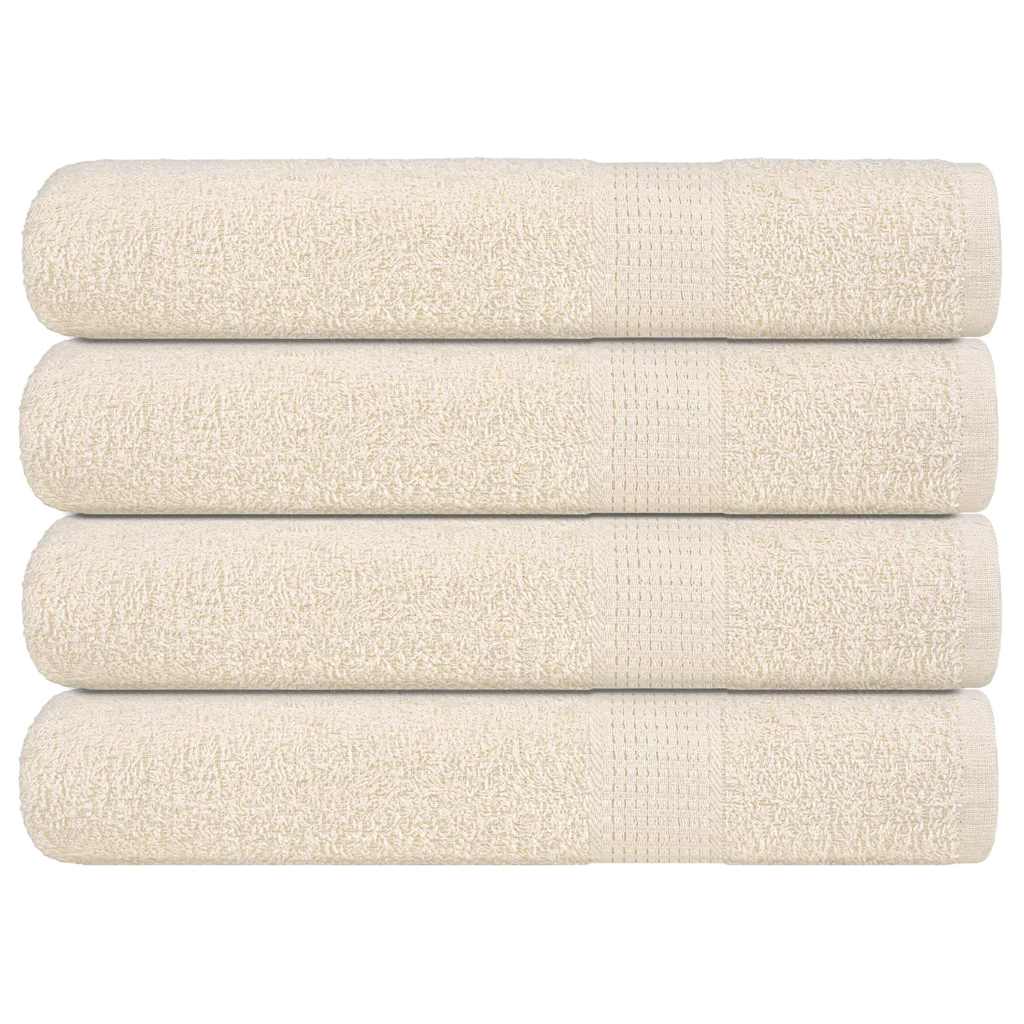 Serviettes De Visage 2 Pcs 360 G/M² 100% Coton Crème