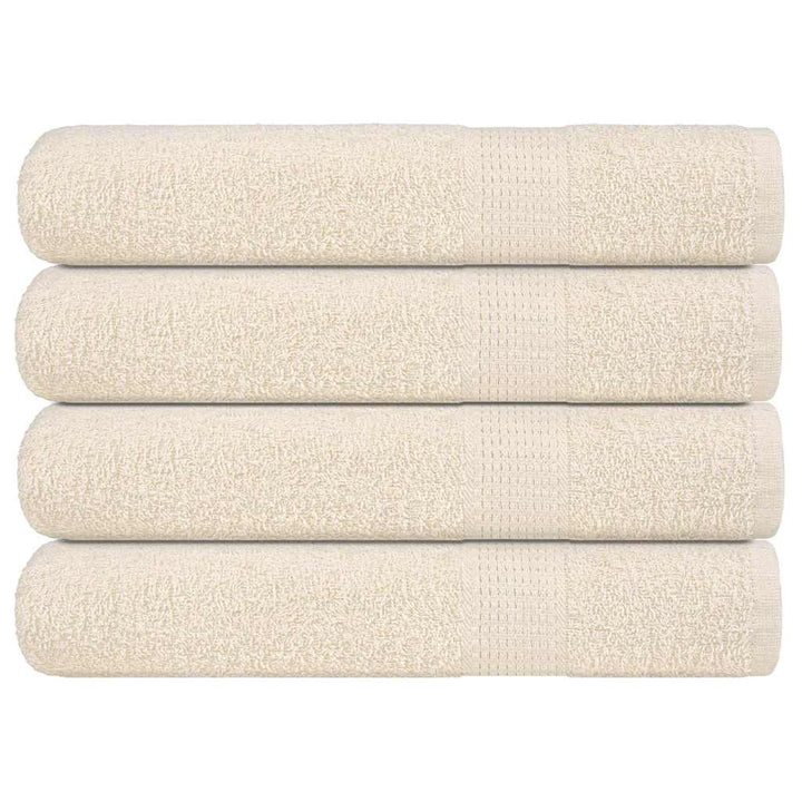 Serviettes De Visage 2 Pcs 360 G/M² 100% Coton Crème