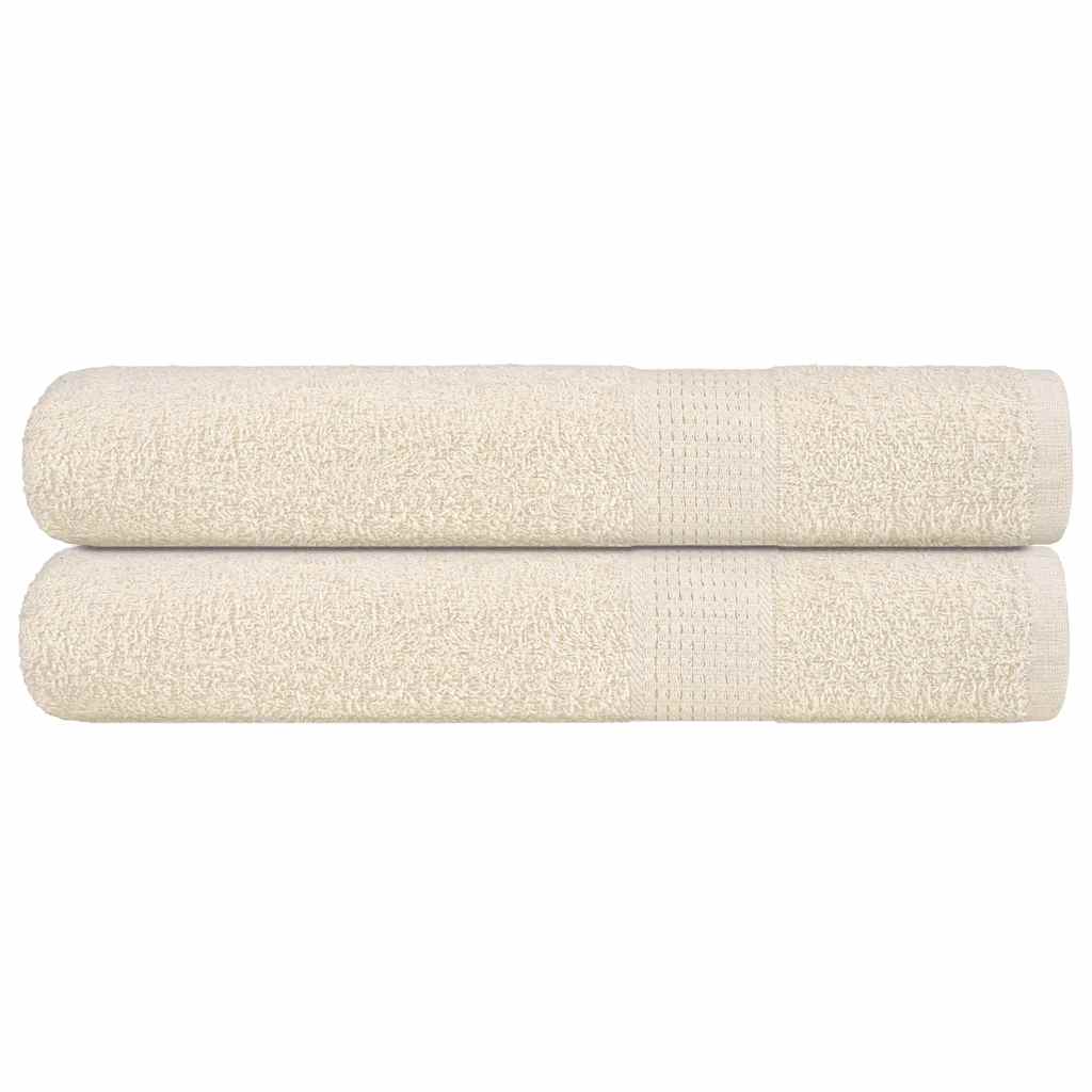Serviettes De Visage 2 Pcs 360 G/M² 100% Coton Crème