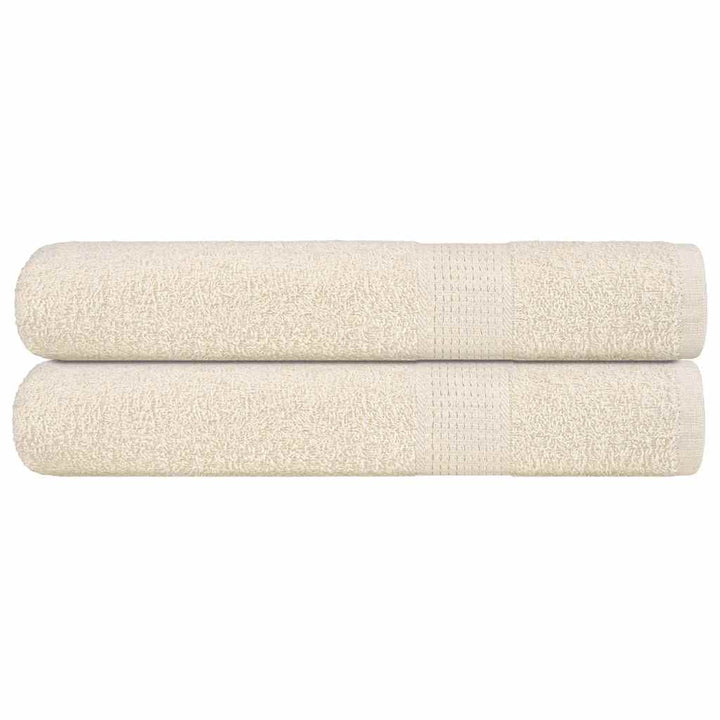 Serviettes De Visage 2 Pcs 360 G/M² 100% Coton Crème