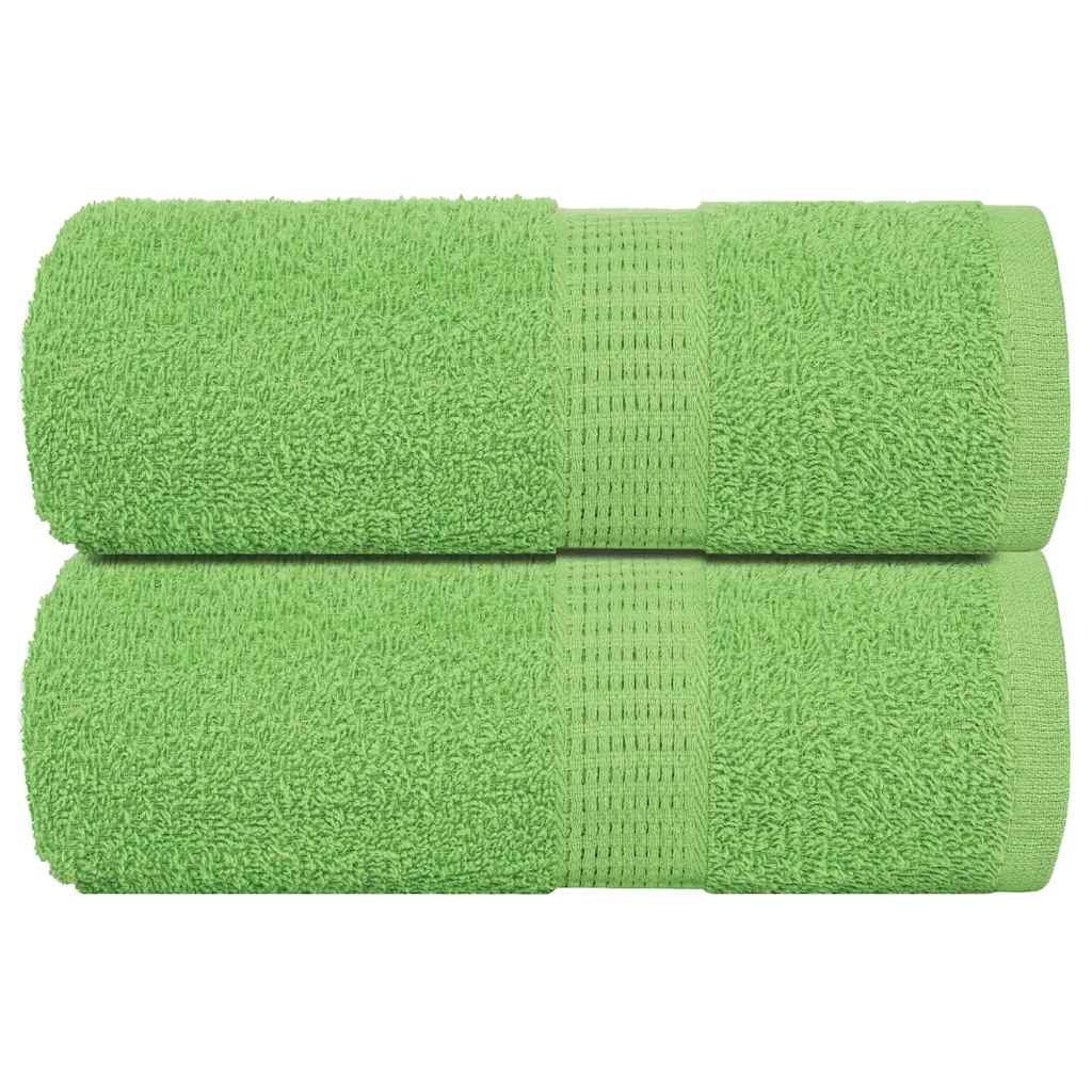 Serviettes De Visage 4 Pcs Vert Pomme 100% Coton Pomme Verte