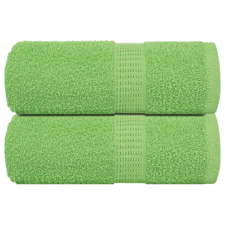 Serviettes De Visage 4 Pcs Vert Pomme 100% Coton Pomme Verte