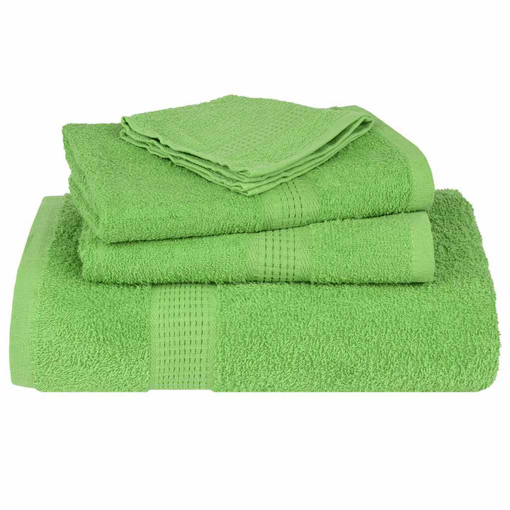 Serviettes De Visage 4 Pcs Vert Pomme 100% Coton Pomme Verte