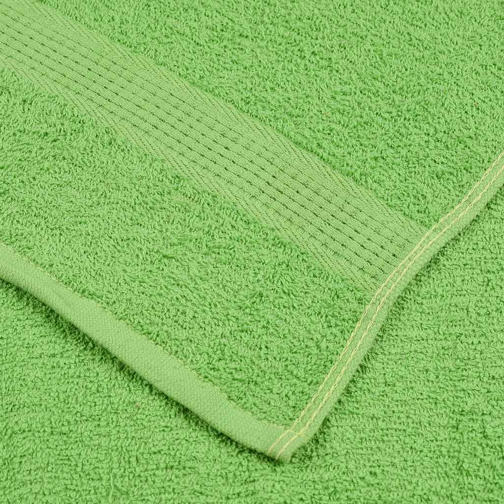 Serviettes De Visage 4 Pcs Vert Pomme 100% Coton Pomme Verte