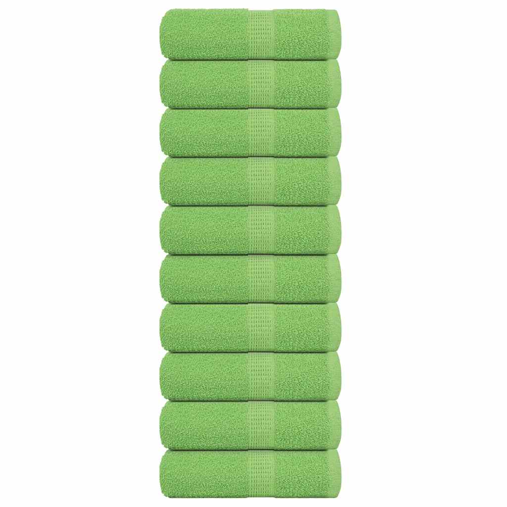 Serviettes De Visage 4 Pcs Vert Pomme 100% Coton Pomme Verte