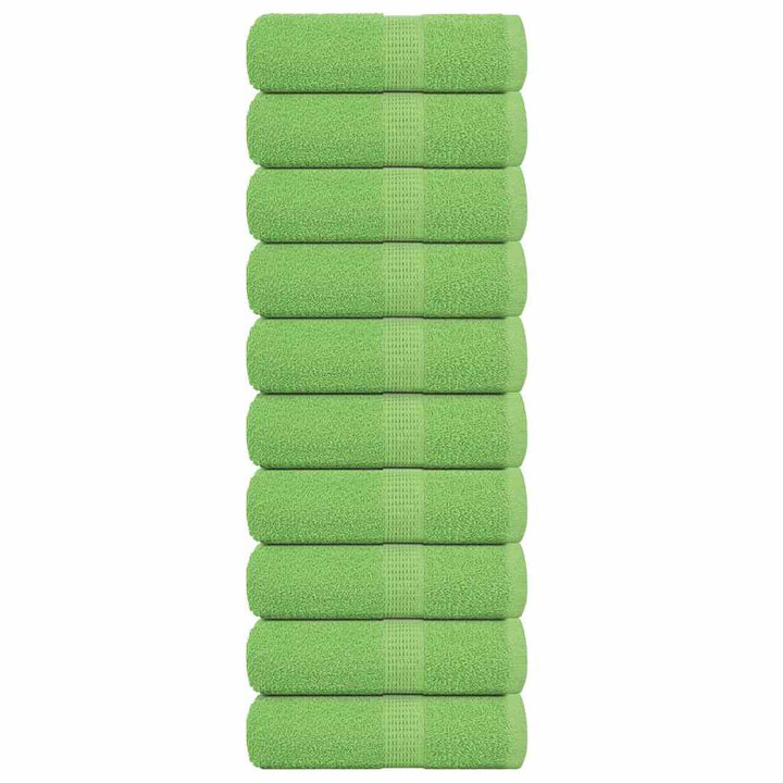 Serviettes De Visage 4 Pcs Vert Pomme 100% Coton Pomme Verte