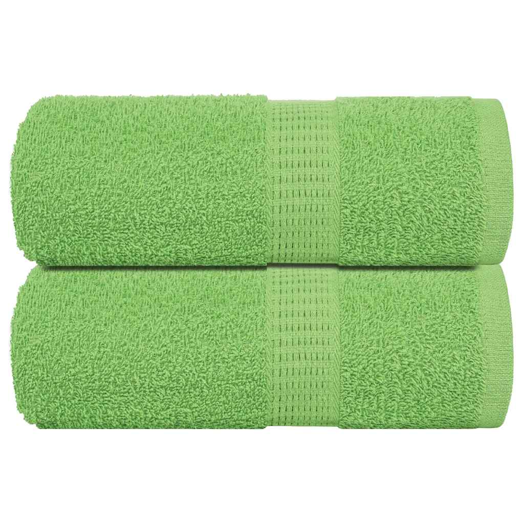 Serviettes De Visage 4 Pcs Vert Pomme 100% Coton Pomme Verte