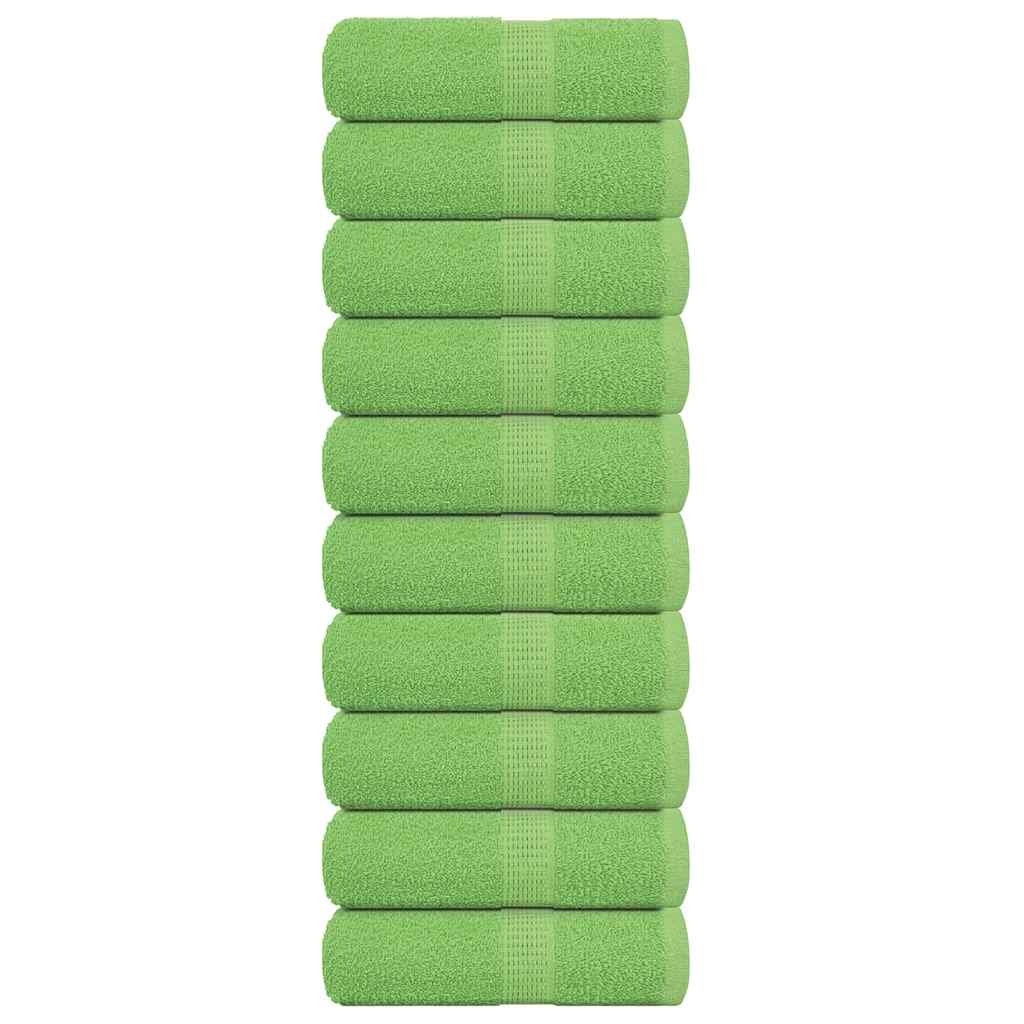 Serviettes De Visage 4 Pcs Vert Pomme 100% Coton Pomme Verte