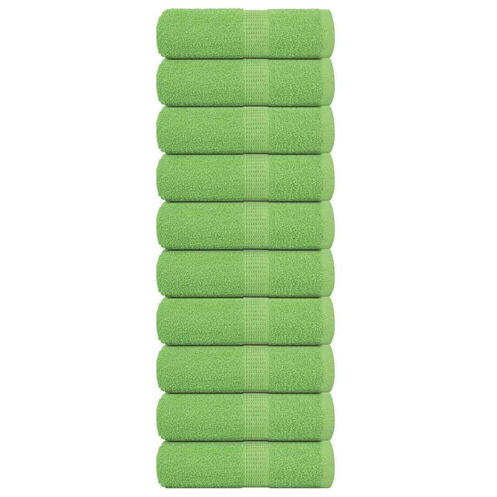 Serviettes De Visage 4 Pcs Vert Pomme 100% Coton Pomme Verte