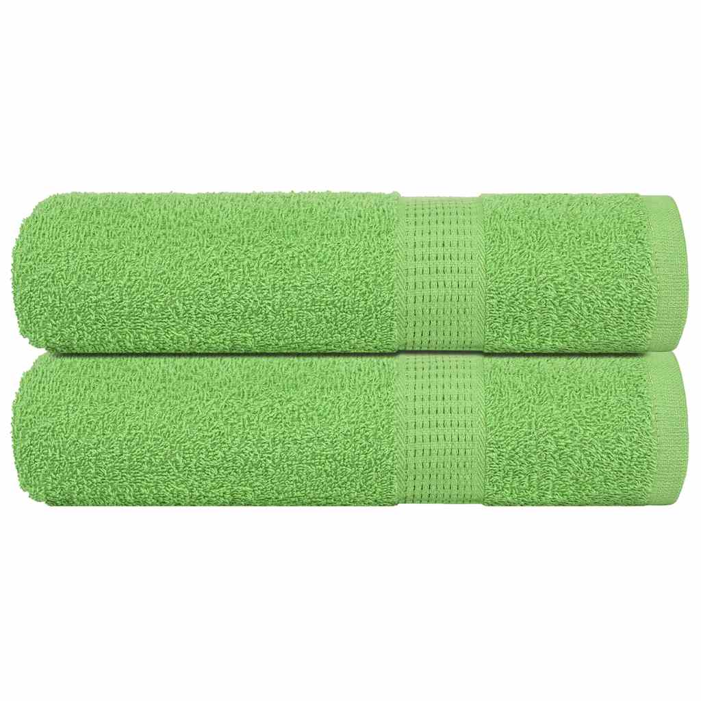 Serviettes De Visage 4 Pcs Vert Pomme 100% Coton Pomme Verte
