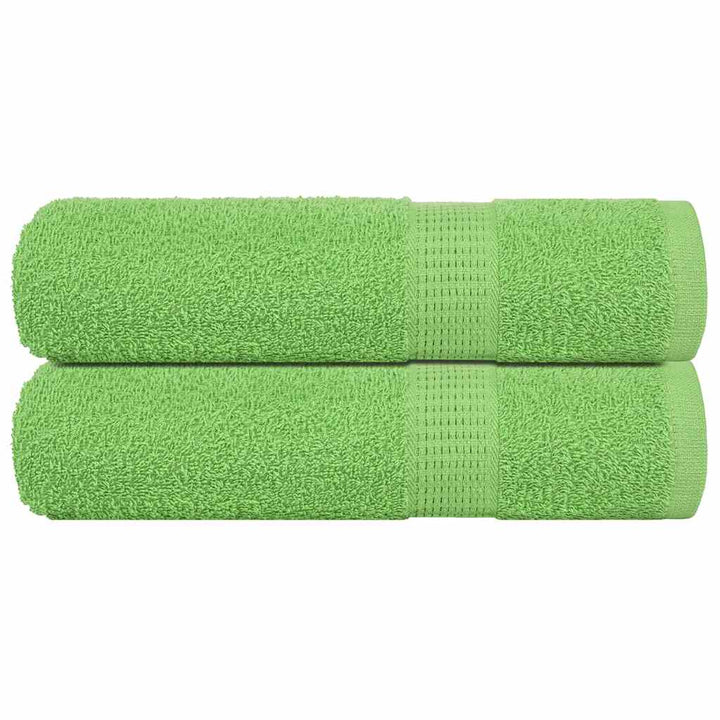 Serviettes De Visage 4 Pcs Vert Pomme 100% Coton Pomme Verte