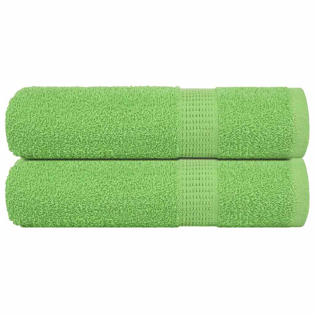 Serviettes De Visage 4 Pcs Vert Pomme 100% Coton Pomme Verte