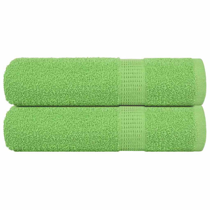 Serviettes De Visage 4 Pcs Vert Pomme 100% Coton Pomme Verte