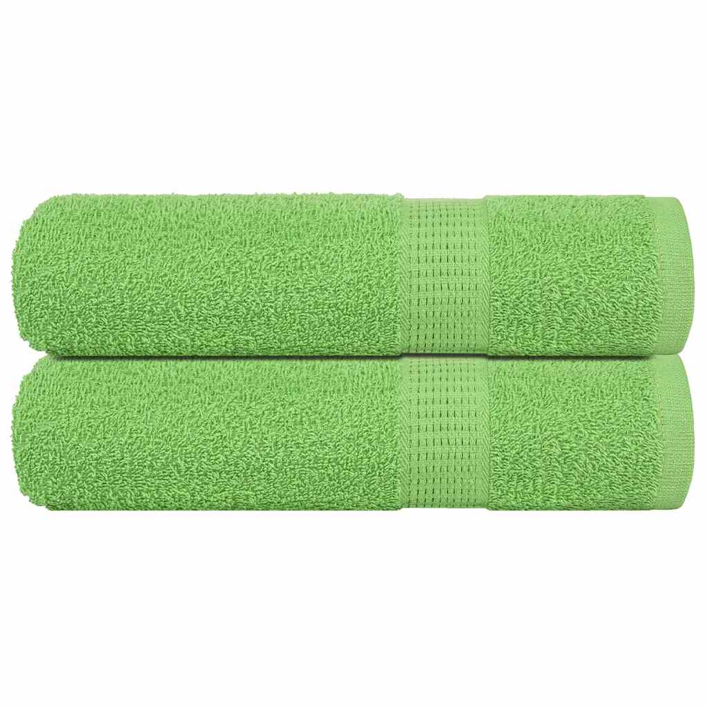 Serviettes De Visage 4 Pcs Vert Pomme 100% Coton Pomme Verte